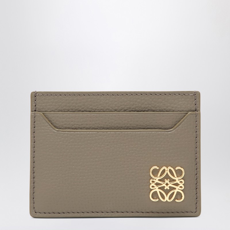 Anagram leather card holder in Taupe - Loewe - Modalova