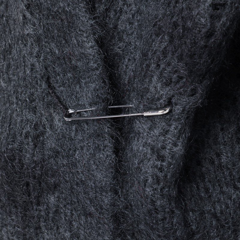 Isabel Marant Mylene Cardigan In Spray-effect Kid Mohair And Wool In Gray