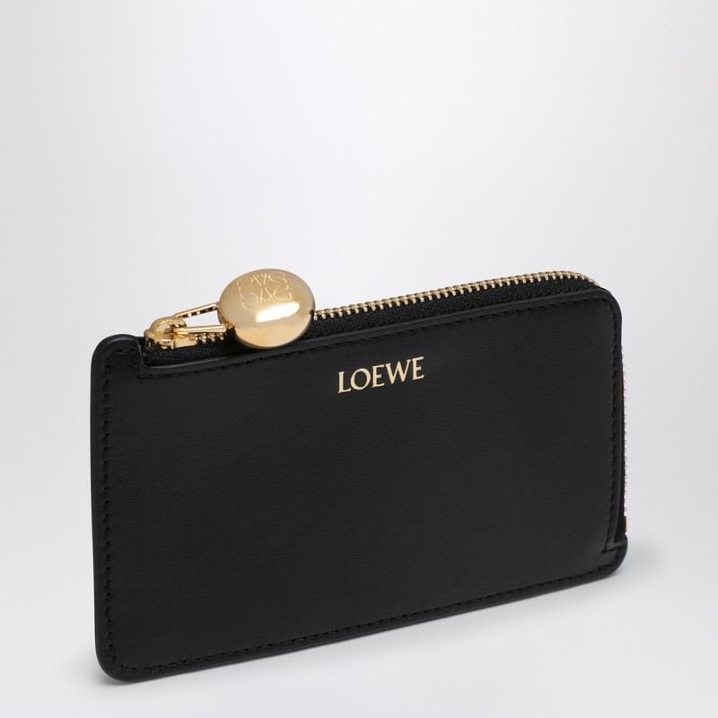 Black leather Pebble card case