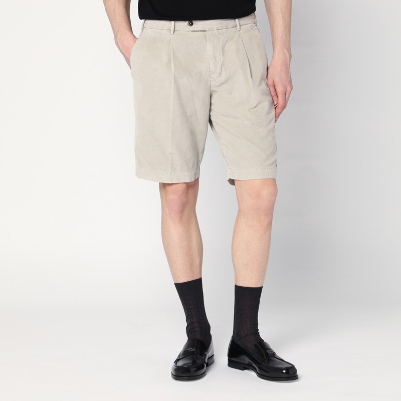 Beige cotton bermuda shorts - PT Torino - Modalova