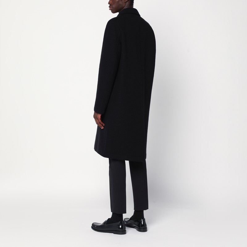 Harris Wharf London Black Single-breasted Wool Coat In Black