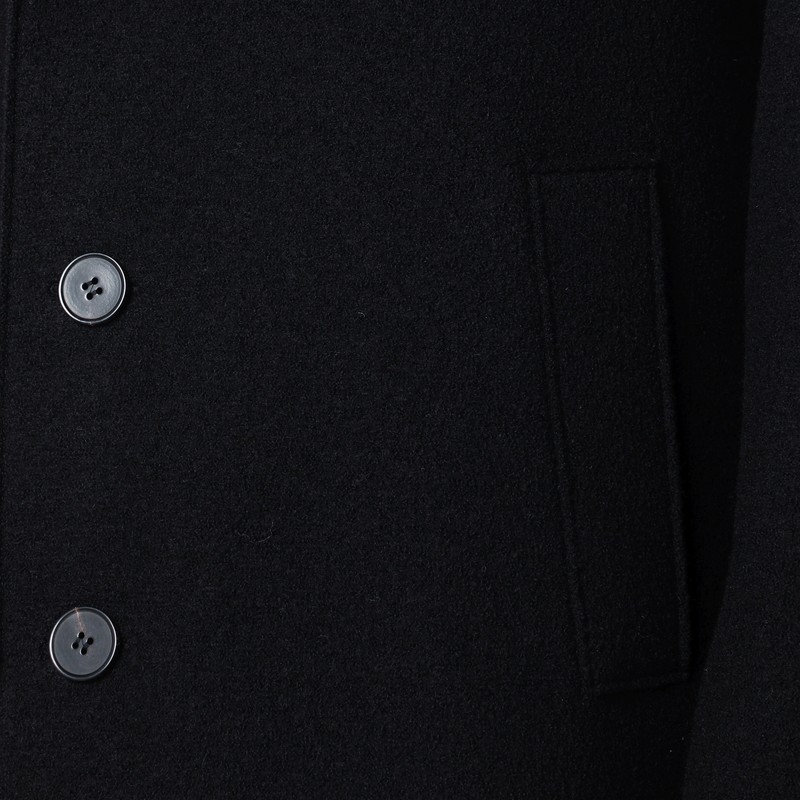 Harris Wharf London Black Single-breasted Wool Coat In Black