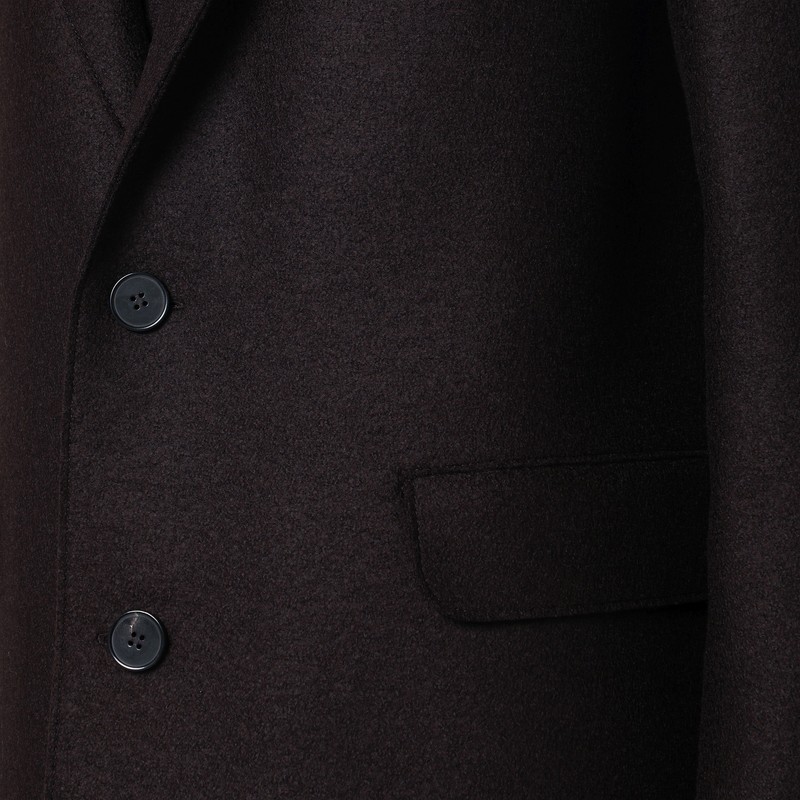Harris Wharf London Brown Single-breasted Wool Coat In Brown
