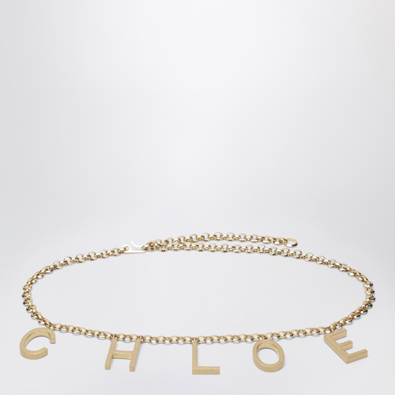 Chloé Letters gold jewel belt