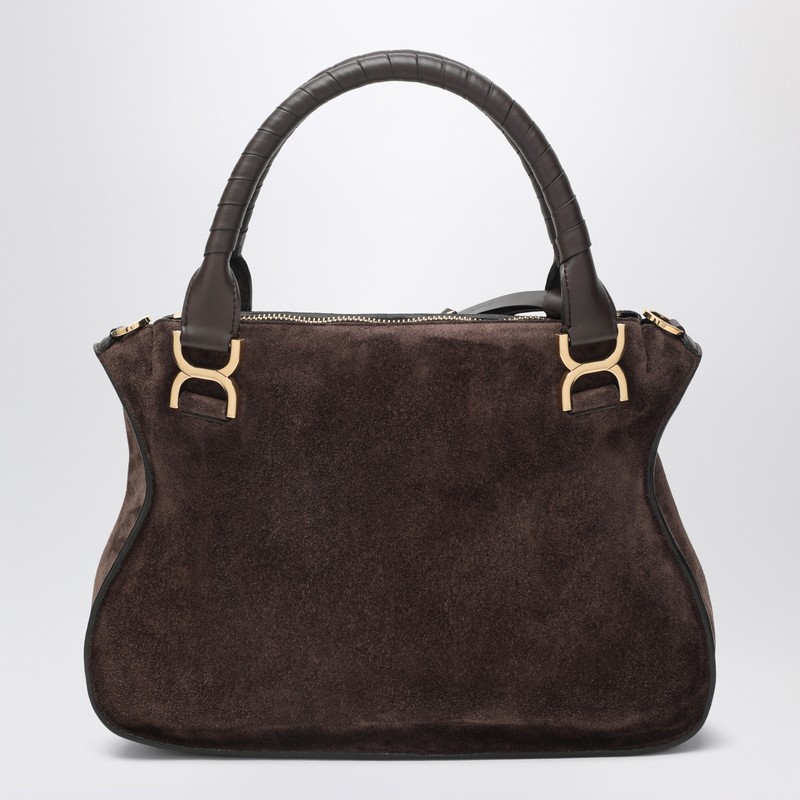 Chloé Brown Suede Leather Handbag In Brown