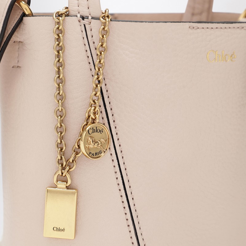 Chloé Small  Spin Tote Bag In Cement Pink In Pink