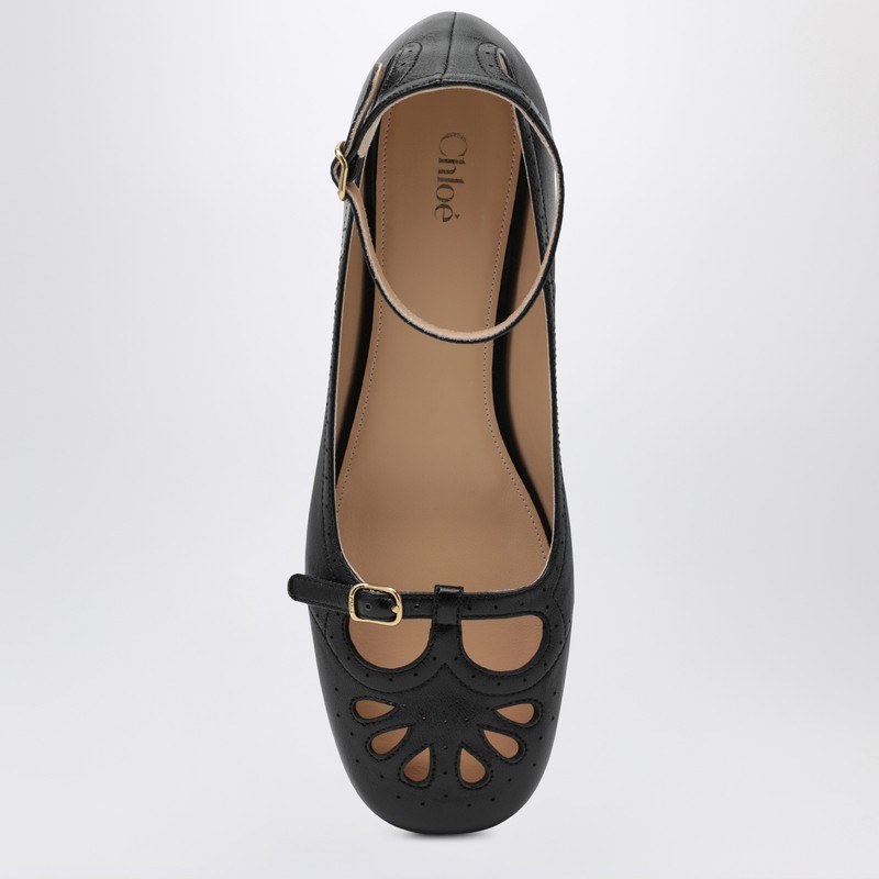 Chloé Black Misty Ballerinas In Black