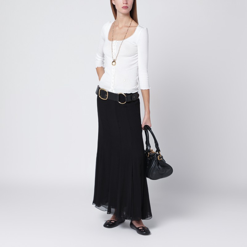 Chloé White Fitted Cotton Cardigan In White