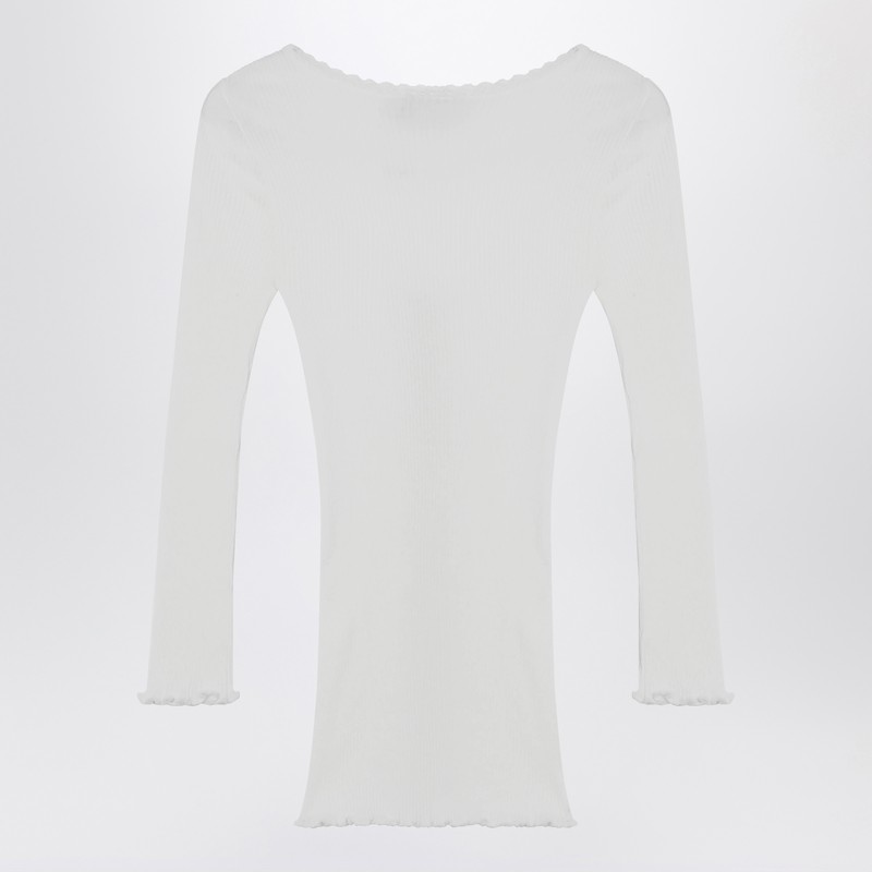 Chloé White Fitted Cotton Cardigan In White