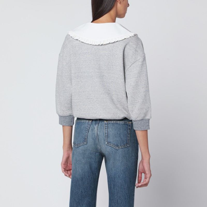 Chloé Gray Marl Fleece Sweatshirt In Gray