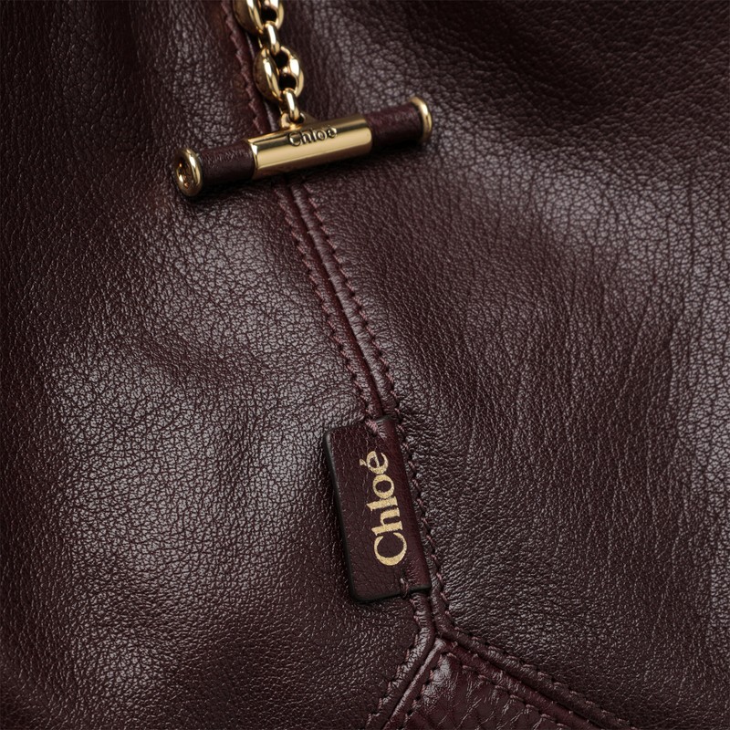Chloé Balloon Bag In Garnet Red In Brown