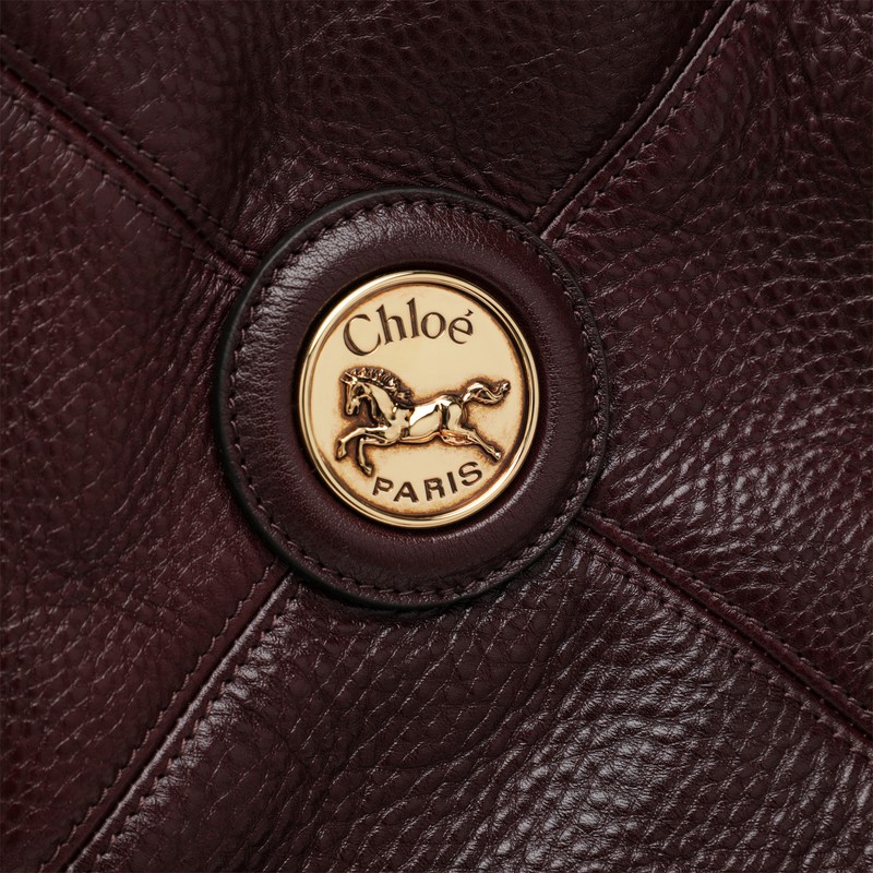 Chloé Balloon Bag In Garnet Red In Brown