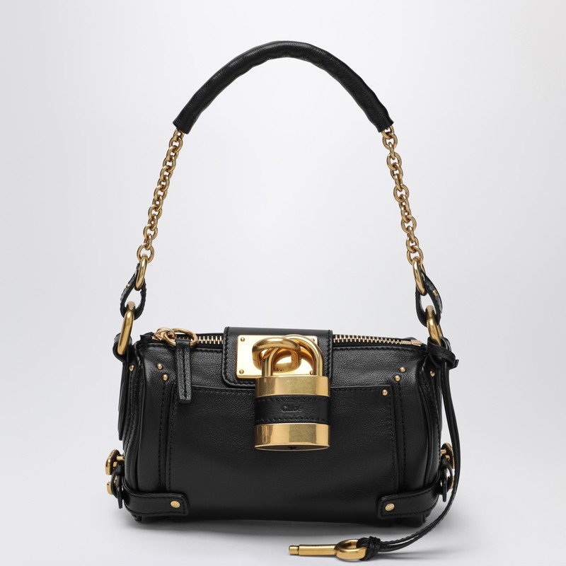 Chloé Black Leather Small Paddington Shoulder Bag