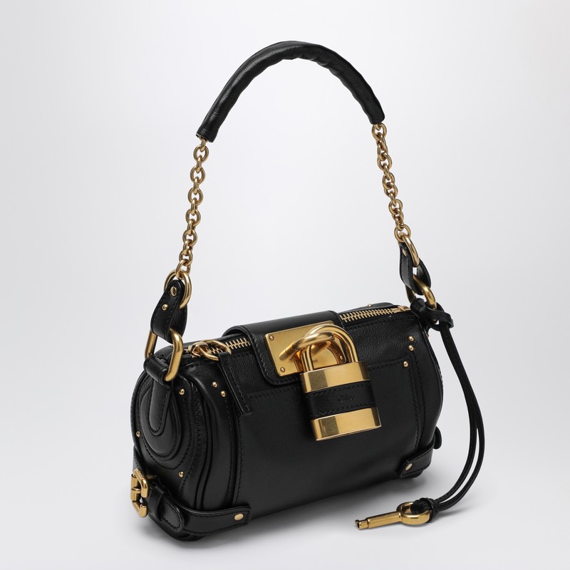 Chloé Black Leather Small Paddington Shoulder Bag