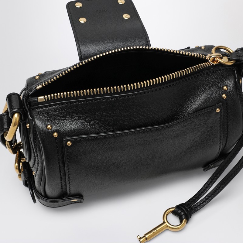 Chloé Black Leather Small Paddington Shoulder Bag