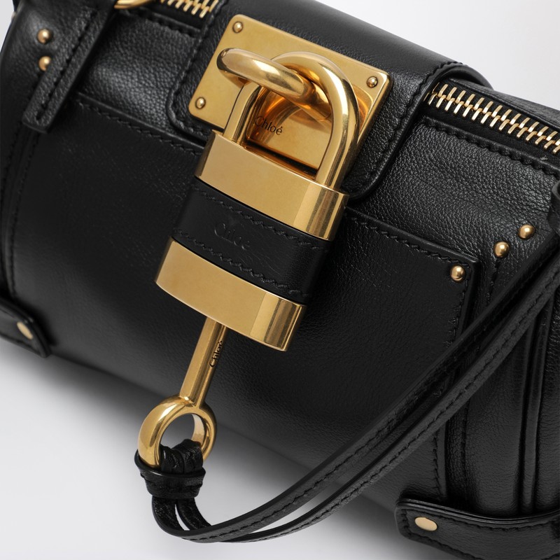 Chloé Black Leather Small Paddington Shoulder Bag