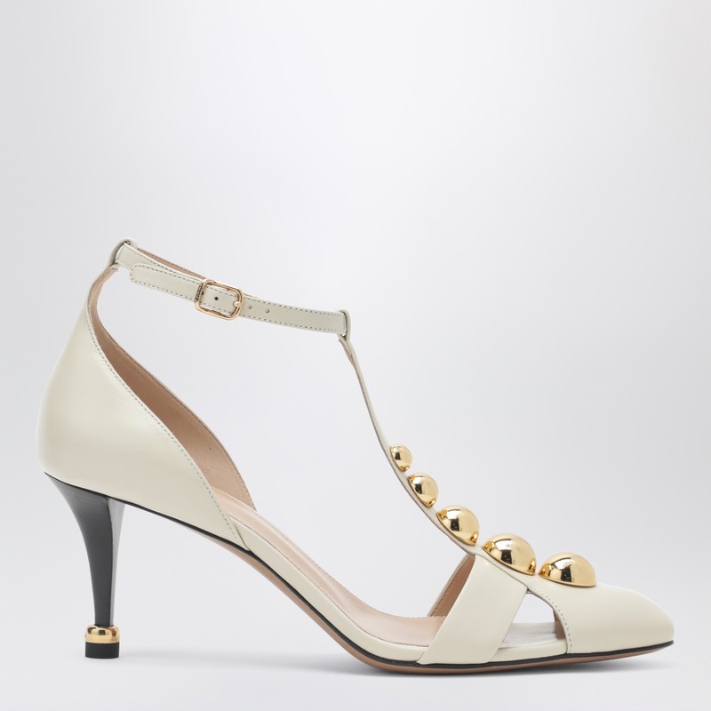 Chloé Cleia Ivory Heeled Sandals In White
