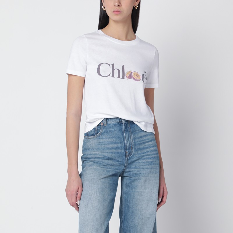 White T-shirt with logo print
