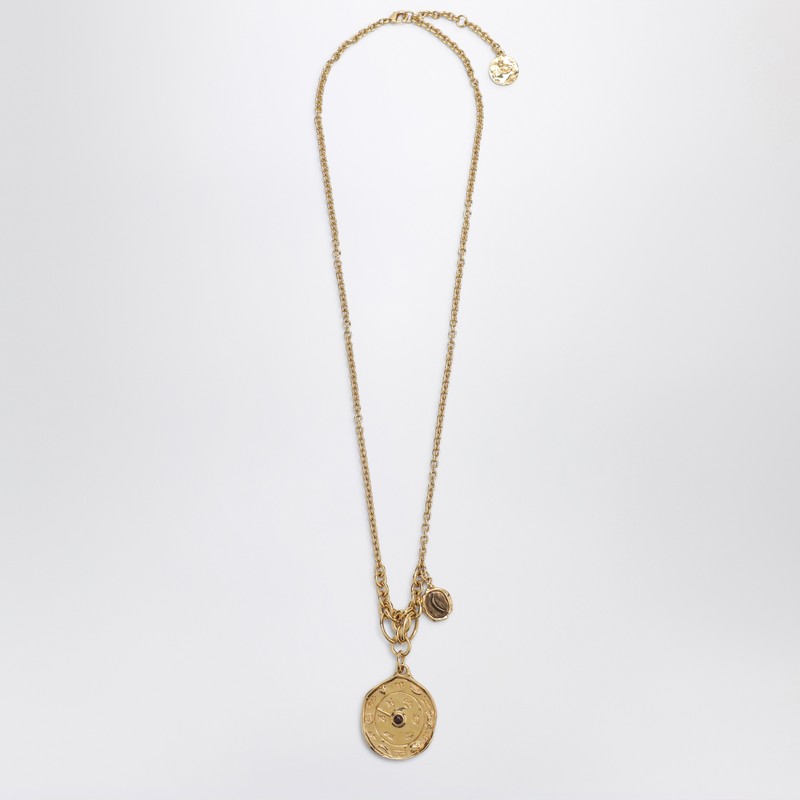 Chloé Zodiac Pendant Necklace Chain Link In Gold