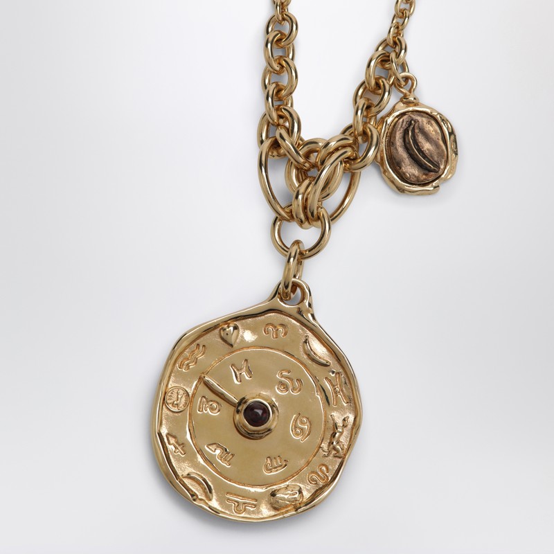 Chloé Zodiac Pendant Necklace Chain Link In Gold