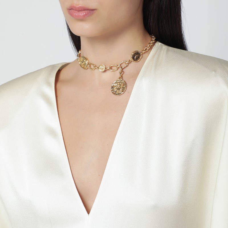 Chloé Gold Medals Choker In Gold