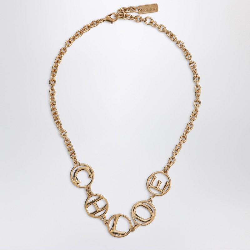 Chloé Vintage Gold Chain Link Choker Necklace In Gold