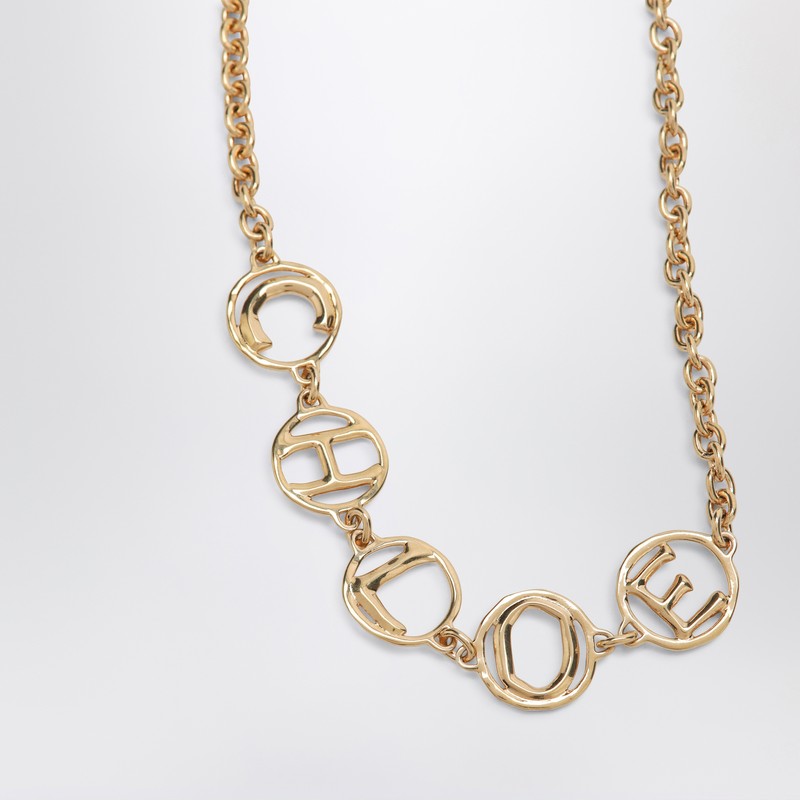 Chloé Vintage Gold Chain Link Choker Necklace In Gold