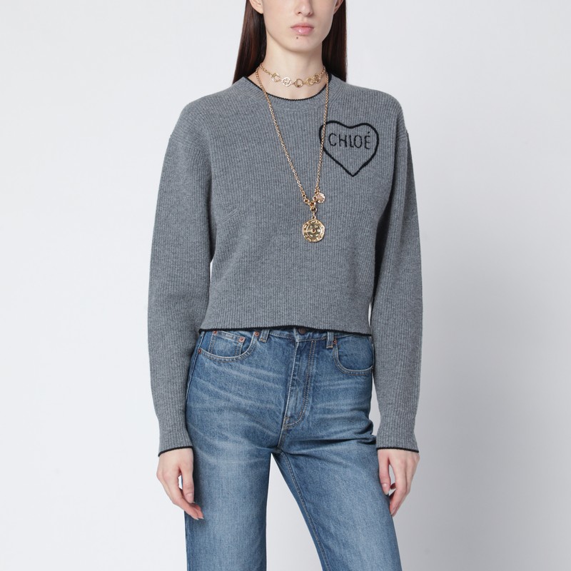 Chloé Gray Wool And Cashmere Sweater