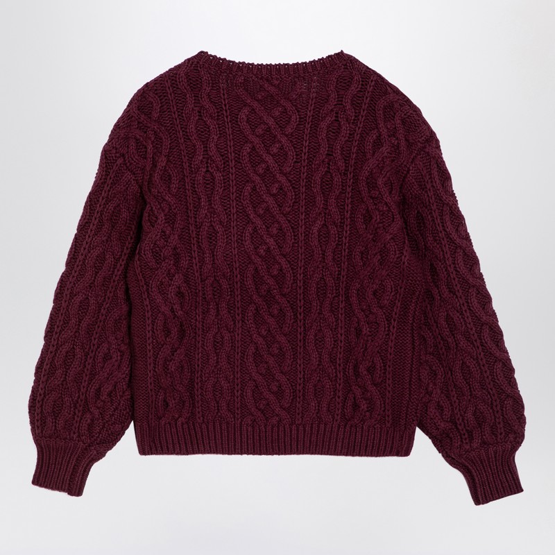 Chloé Wool And Cotton Burgundy Jumper In Burgundy