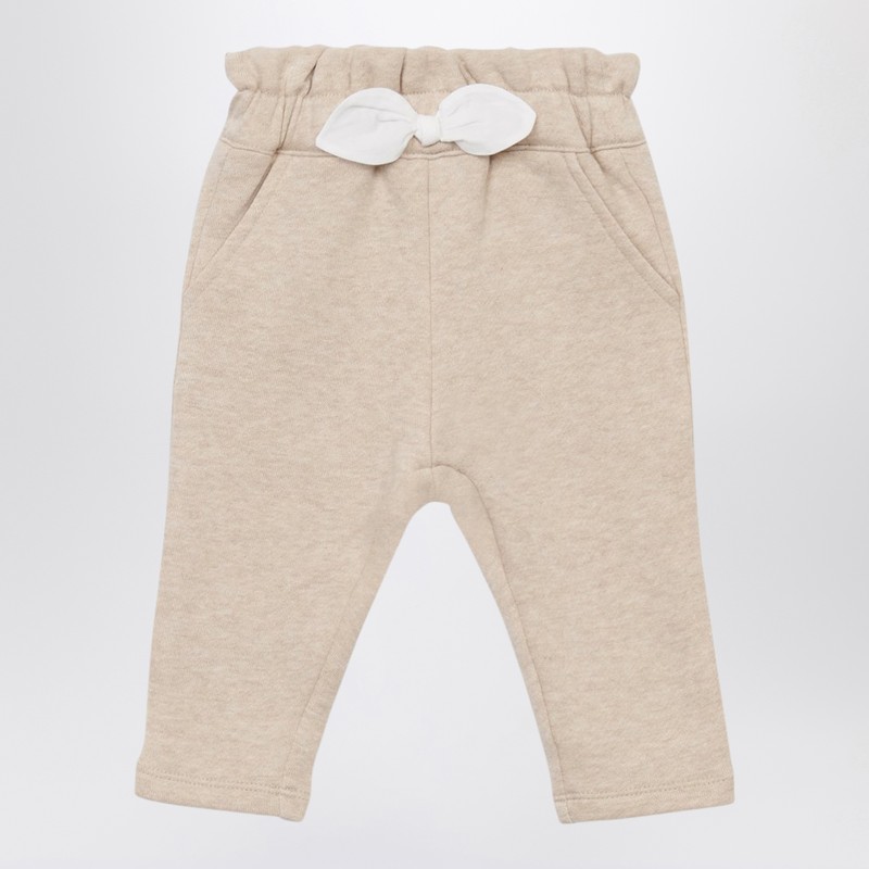 Beige cotton trousers