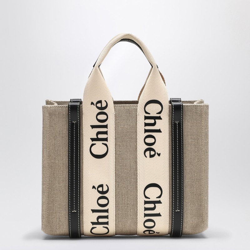 Woody little bag in beige canvas