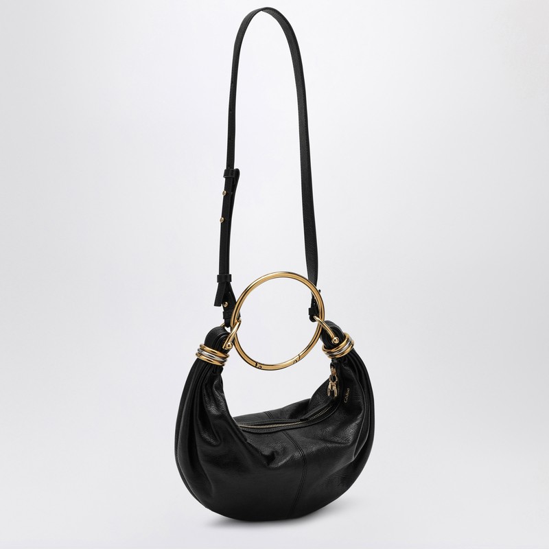 Chloé Bracelet Leather Top Handle Bag In Black