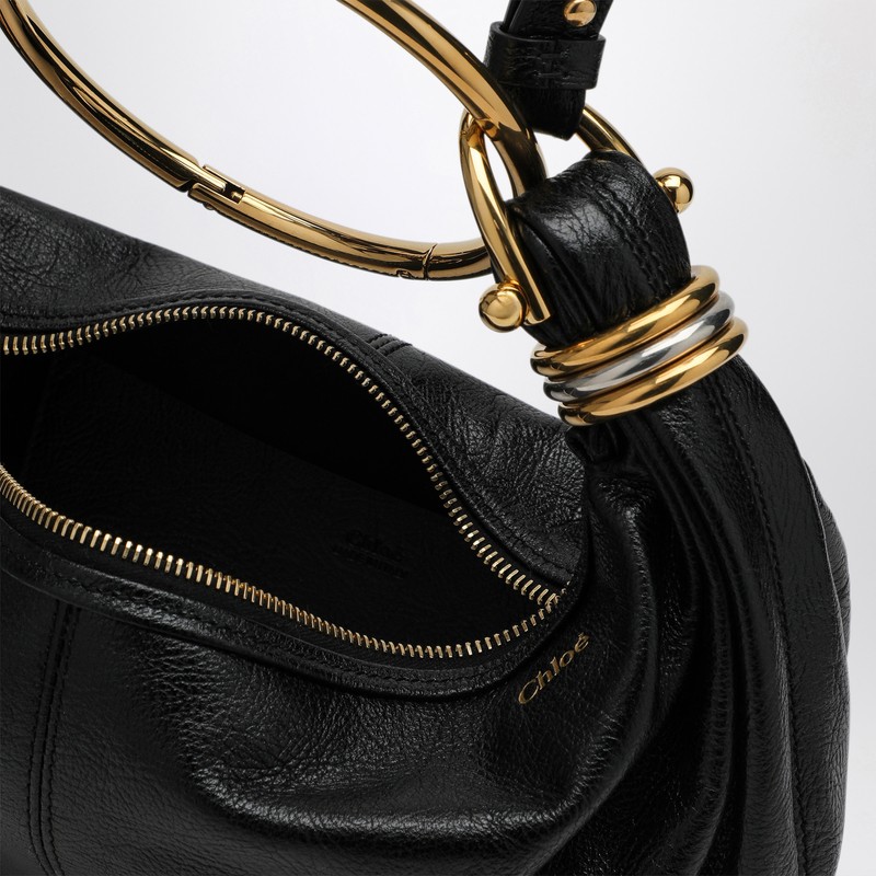 Chloé Bracelet Leather Top Handle Bag In Black