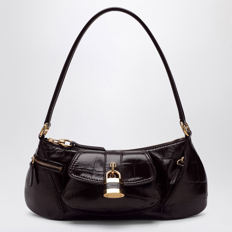 The 99 brown shiny leather bag