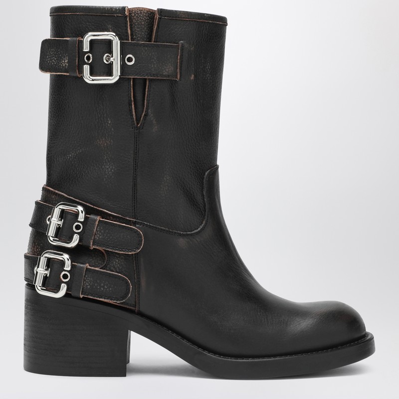 Black Dakota biker-style boots