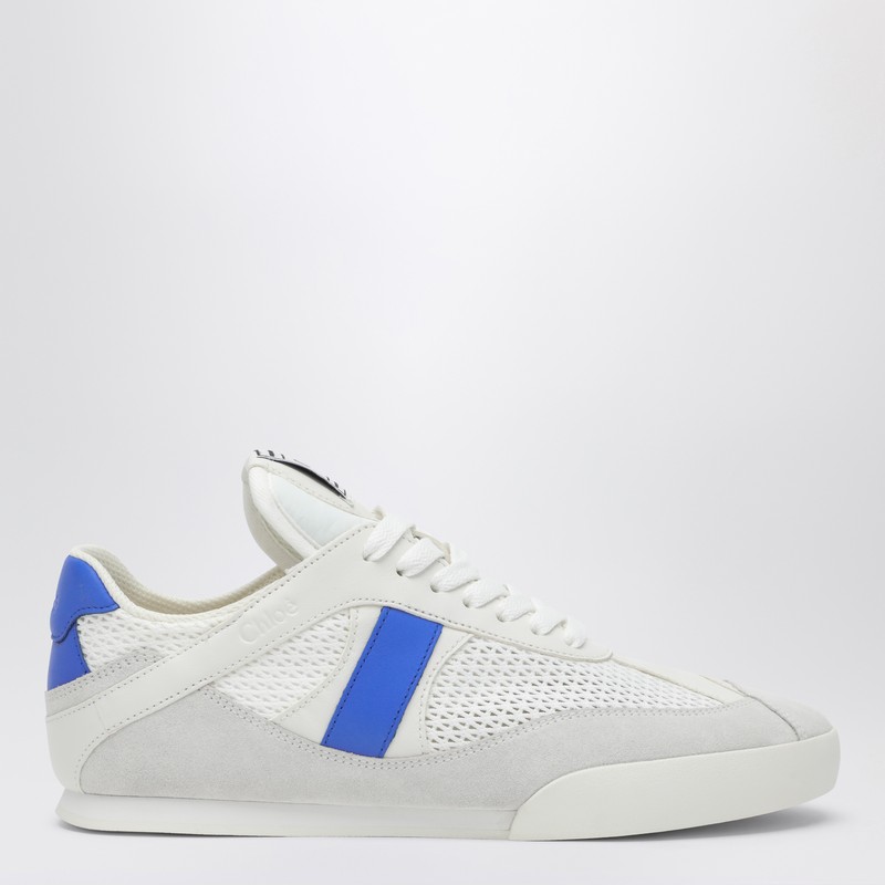 Chloé Kick white/blue sneaker in mesh and leather