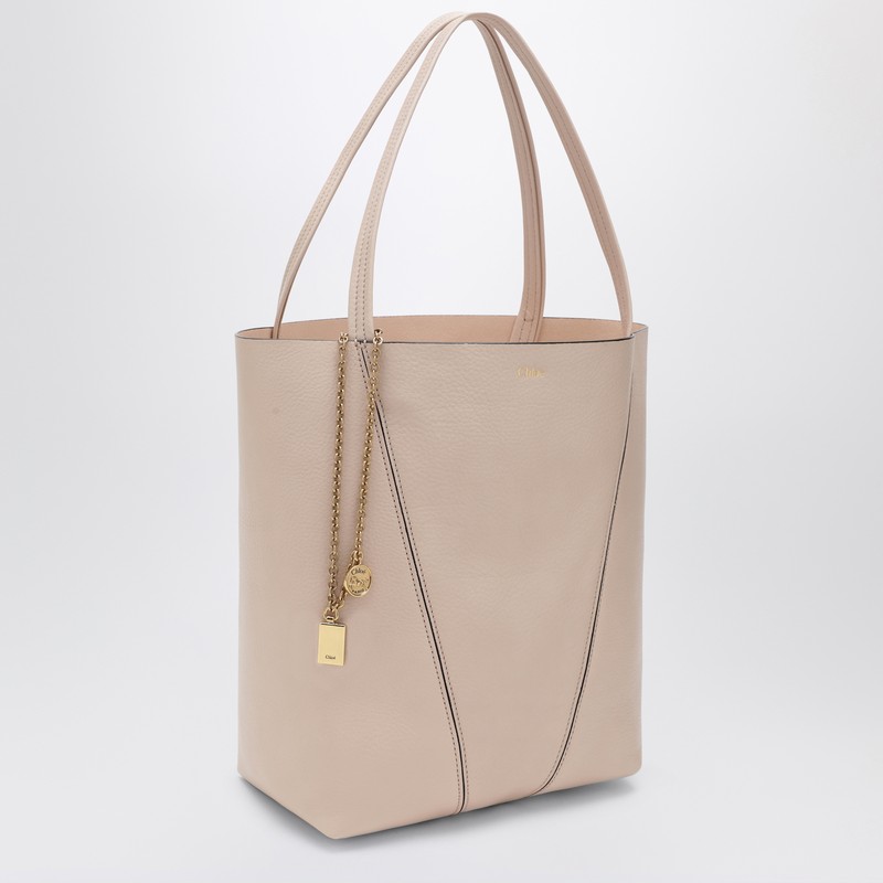 Chloé Medium Spin Tote Bag In Cement Pink In Neutral