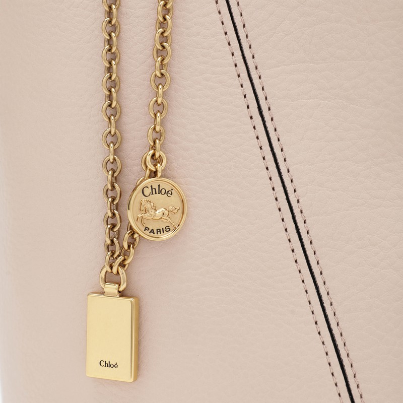 Chloé Medium  Spin Tote Bag In Cement Pink In Neutral