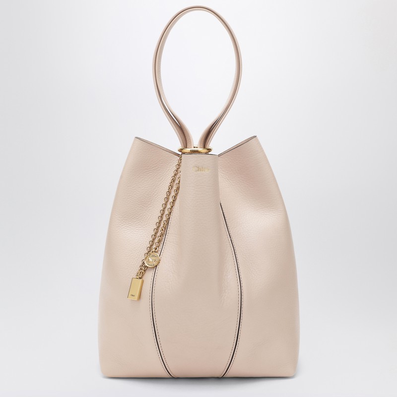 Chloé Medium  Spin Tote Bag In Cement Pink In Neutral
