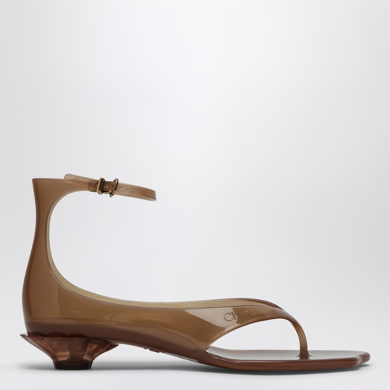 Chloé Brown Jelly Sandals