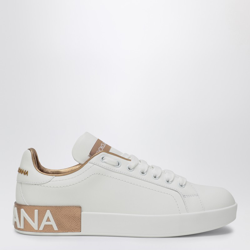 White/gold Portofino sneakers