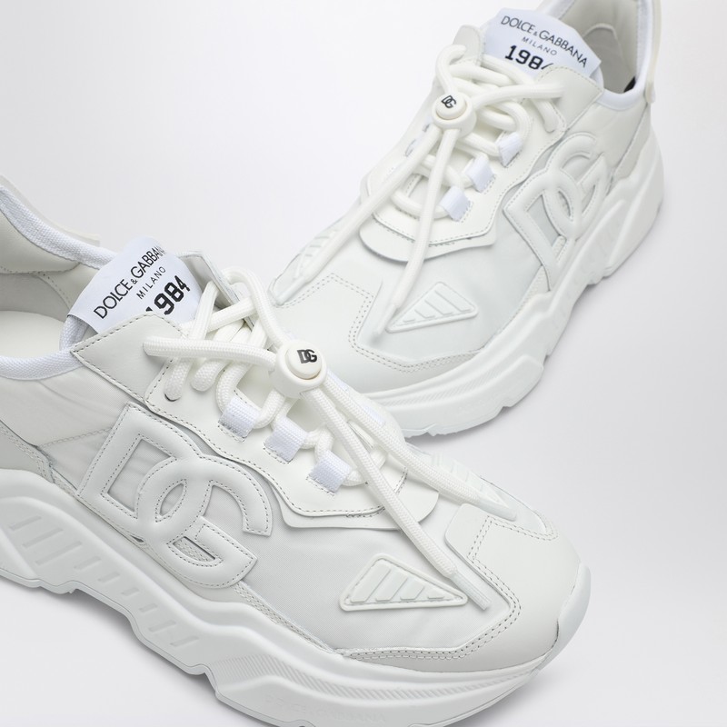 Dolce & Gabbana Daymaster White Leather Sneakers