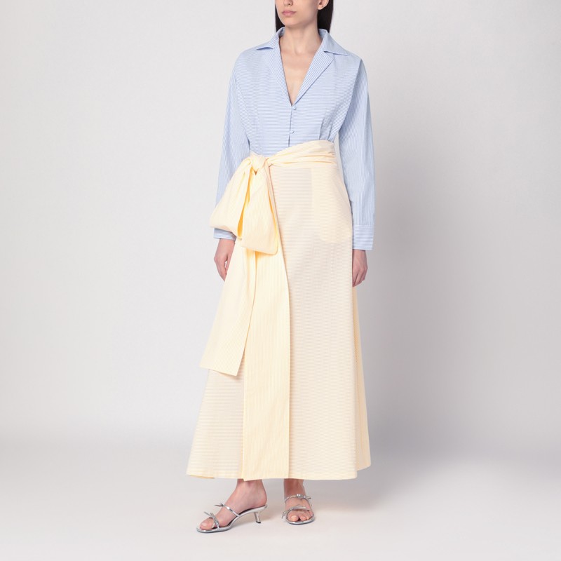 Clarence shirt dress blue/yellow