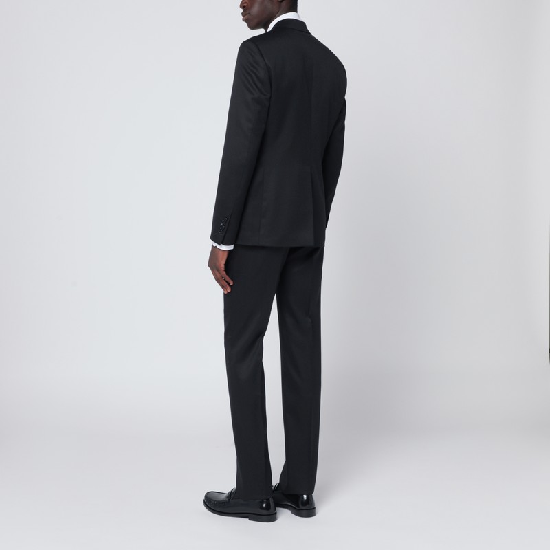 Lardini Wool Suit Single Breasted In Black