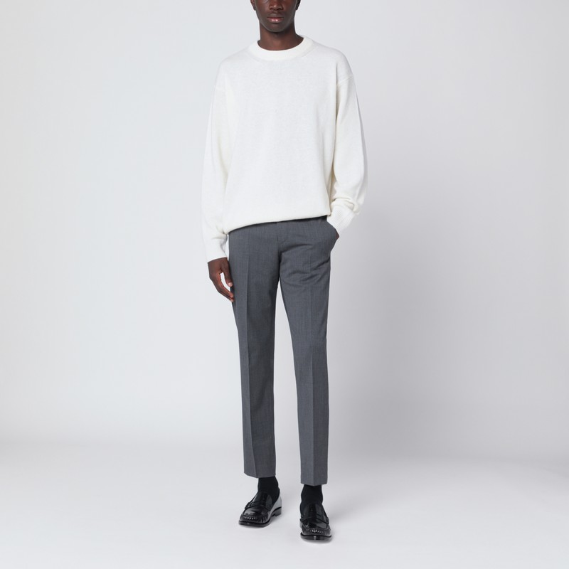 Pt Torino Dieci Grey Trousers In Gray