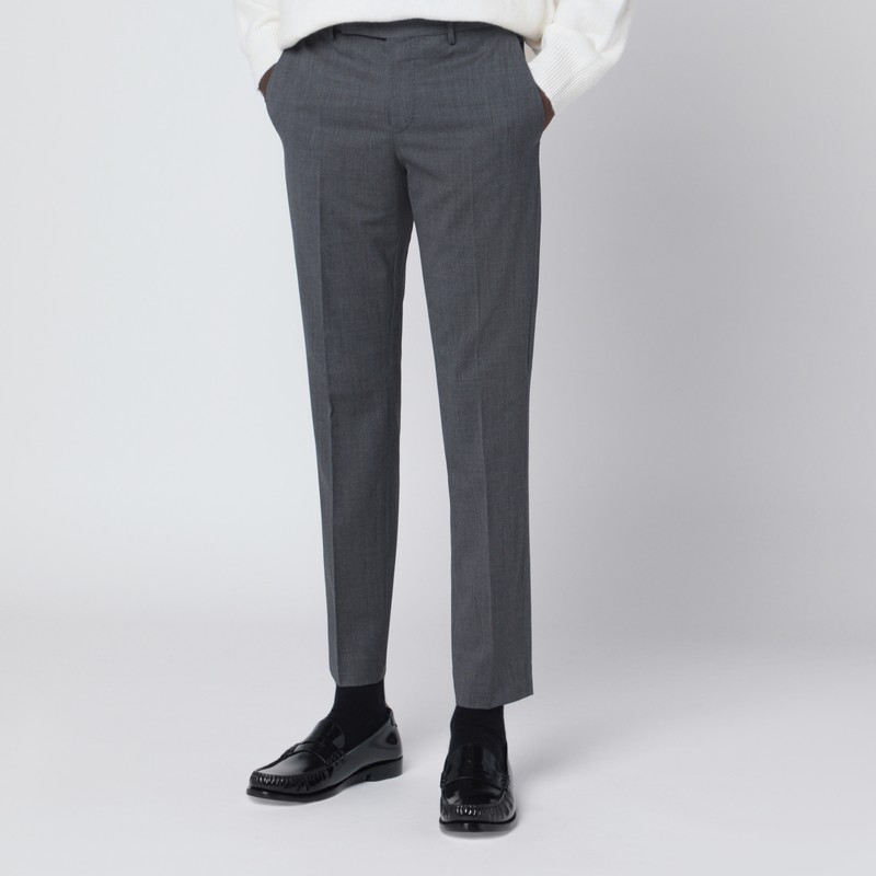 Pt Torino Dieci Grey Trousers In Gray