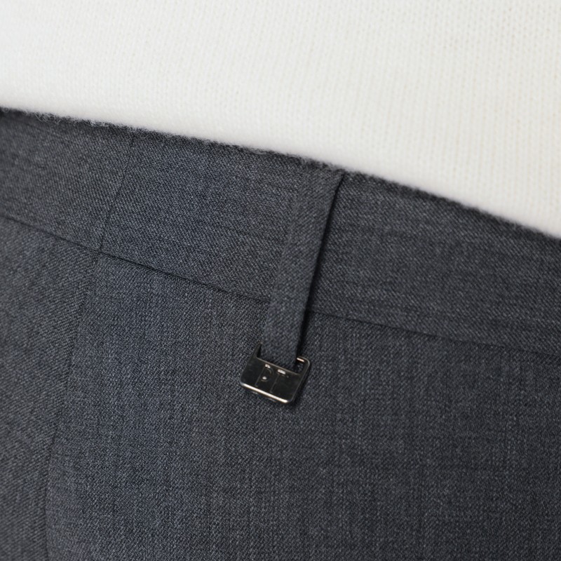 Pt Torino Dieci Grey Trousers In Gray