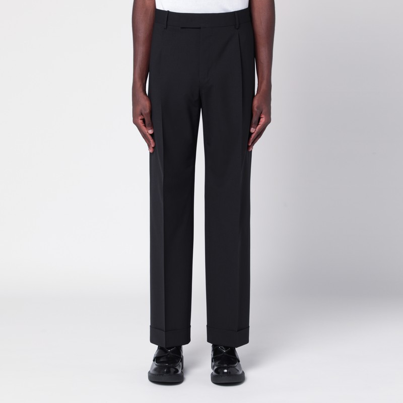 Black virgin wool trousers - PT Torino - Modalova