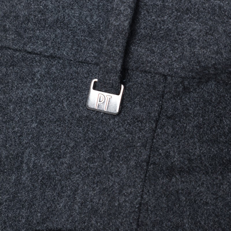 Pt Torino Gray Wool And Cashmere Trousers In Gray