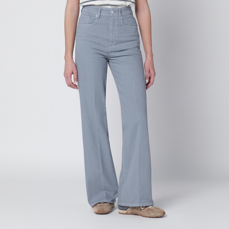 Blue-grey cotton trousers